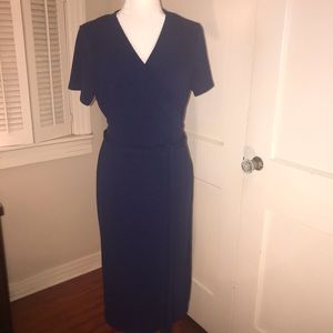 Gap deep blue wrap dress XL